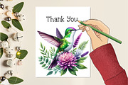 Beautiful Hummingbird Watercolor Png, an Illustration by Creative Art (Thumbnail 3 of 6)