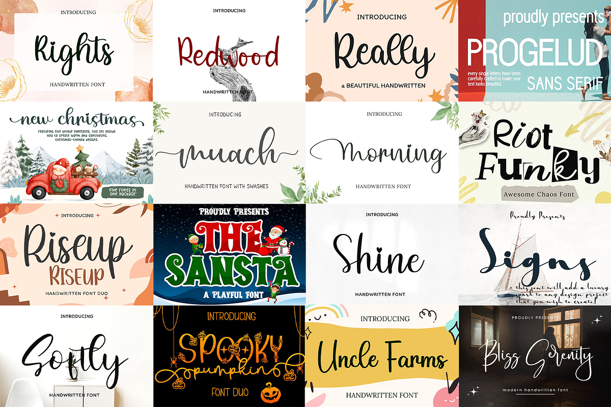 220 fonts mega pack, a Font by BearyType Studio (Photo 6 of 9)