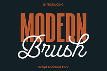 Modern Brush - Script And Sans Font