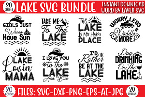 Lake Svg Bundle, an Object Graphic by CrexoraLab