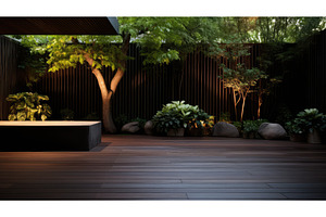 outdoor dark wood slats ai generated, a Background Photo by pikepicture