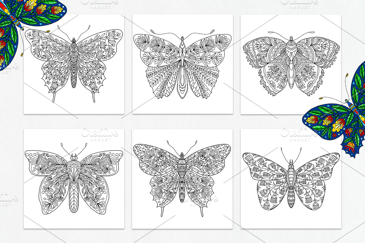 Butterflies with floral ornaments, a Brushes & More by dnapslvsk (Photo 3 of 5)