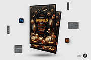 Halloween Party Flyer Template, a Flyer Template by Aam360 (Thumbnail 2 of 3)