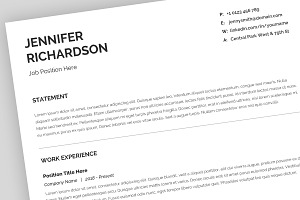 Resume Template, CV, Google Docs