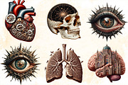 Vintage Antique Anatomy Clipart Bund, an Illustration by SVGArt (Thumbnail 7 of 8)