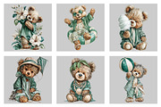 Whimsical Summer Teddy Bear Clipart, an Illustration by Black Bird Studio (Thumbnail 3 of 5)