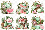 Summer Fruit Basket Clipart, an Illustration by Black Bird Studio (Thumbnail 3 of 5)