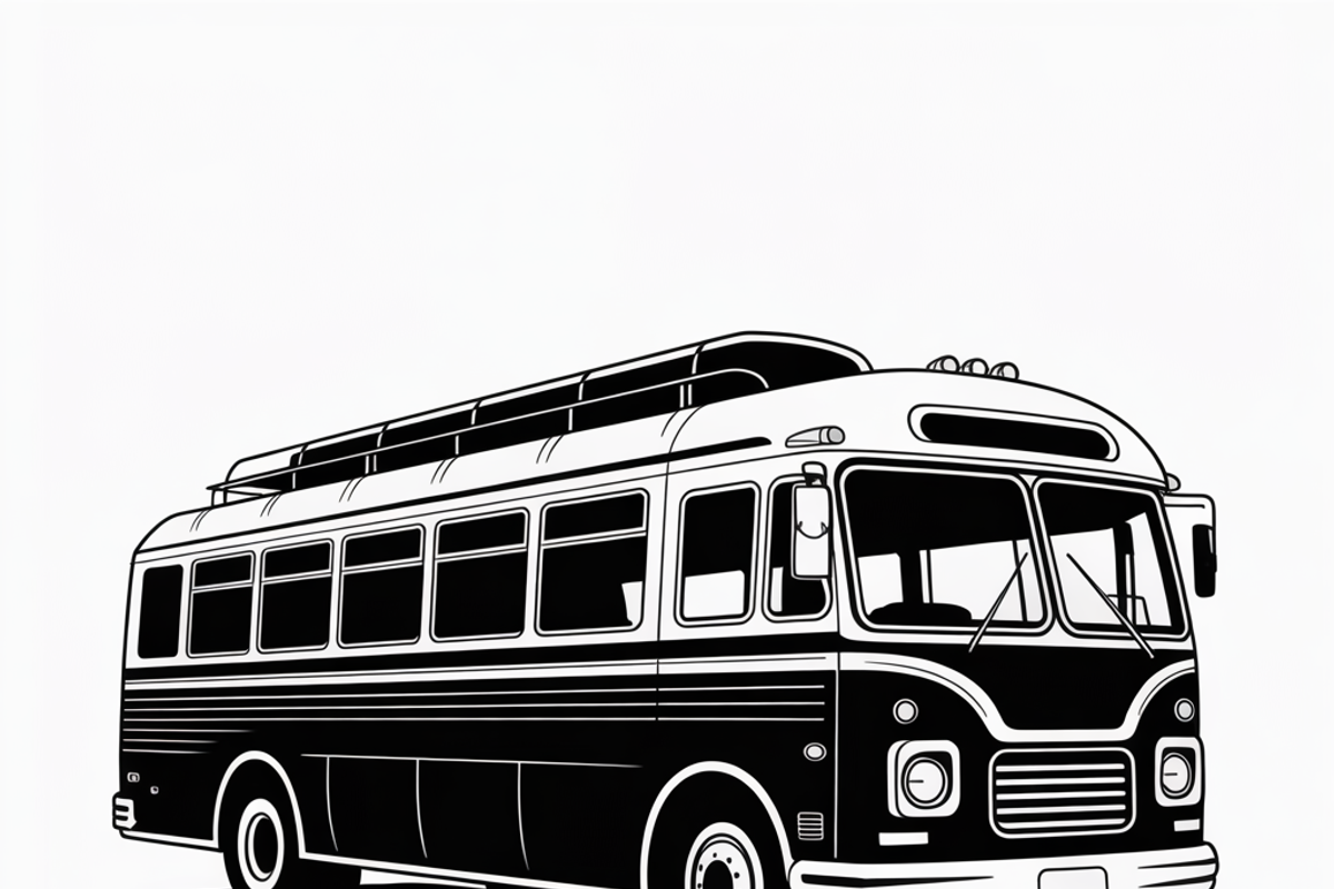 City bus silhouette flat desin, an Illustration by Amazin_art (Photo 3 of 7)
