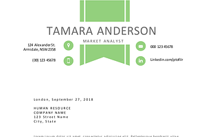 Green Ribbon Resume For Word