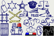 Law enforcement agencies, police, an Object Illustration by LineworkStock (Thumbnail 1 of 3)
