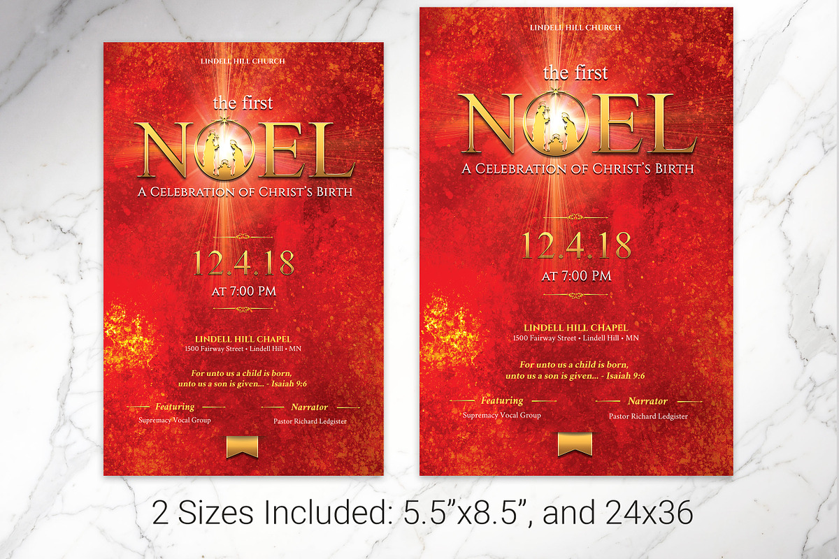 Christmas Concert Flyer Photoshop, a Flyer Template by Godserv Designs (Photo 2 of 9)