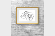 Sakura Digital Print. Line Art, a Background Graphic by Sunset&Sea Design (Thumbnail 3 of 3)