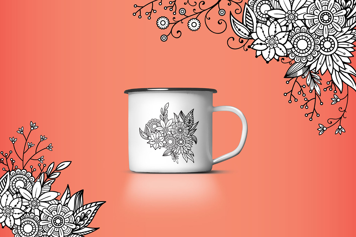 Floral Doodles Collection, a Decorative Illustration by Elinorka (Photo 8 of 14)