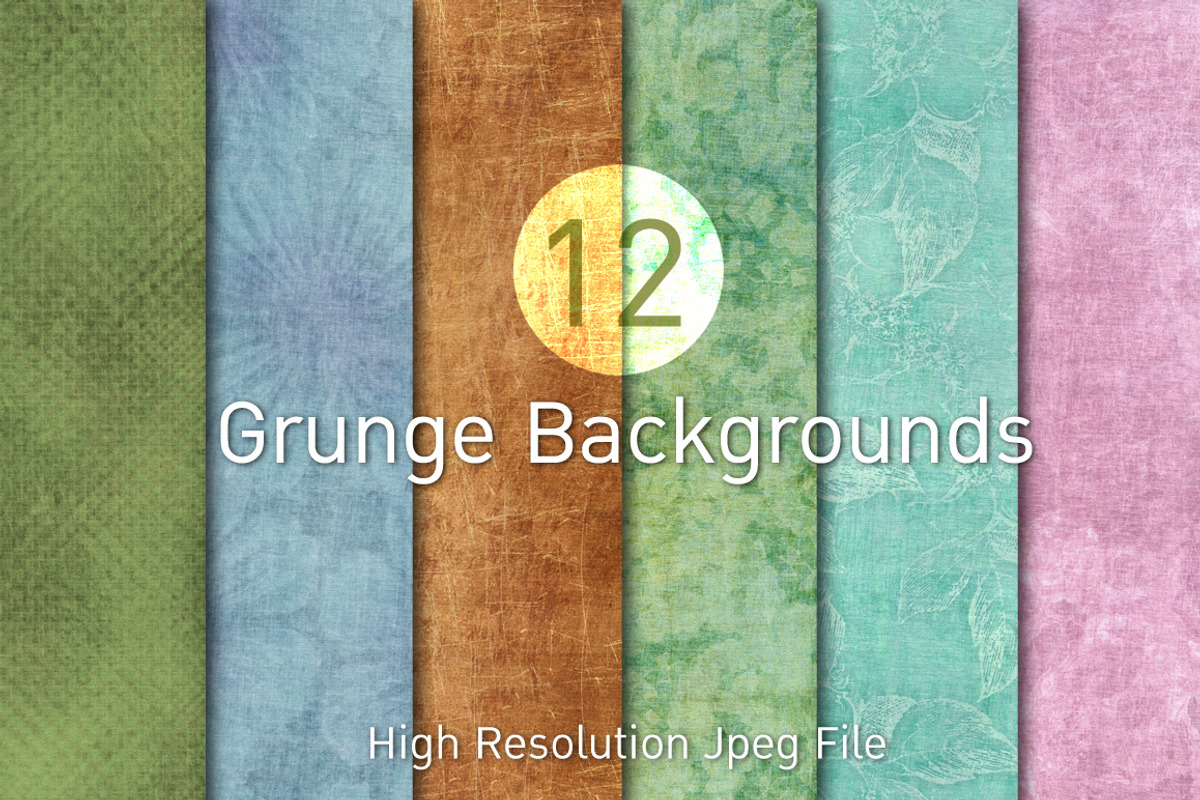 12 Grunge Backgrounds (Free Bonus)