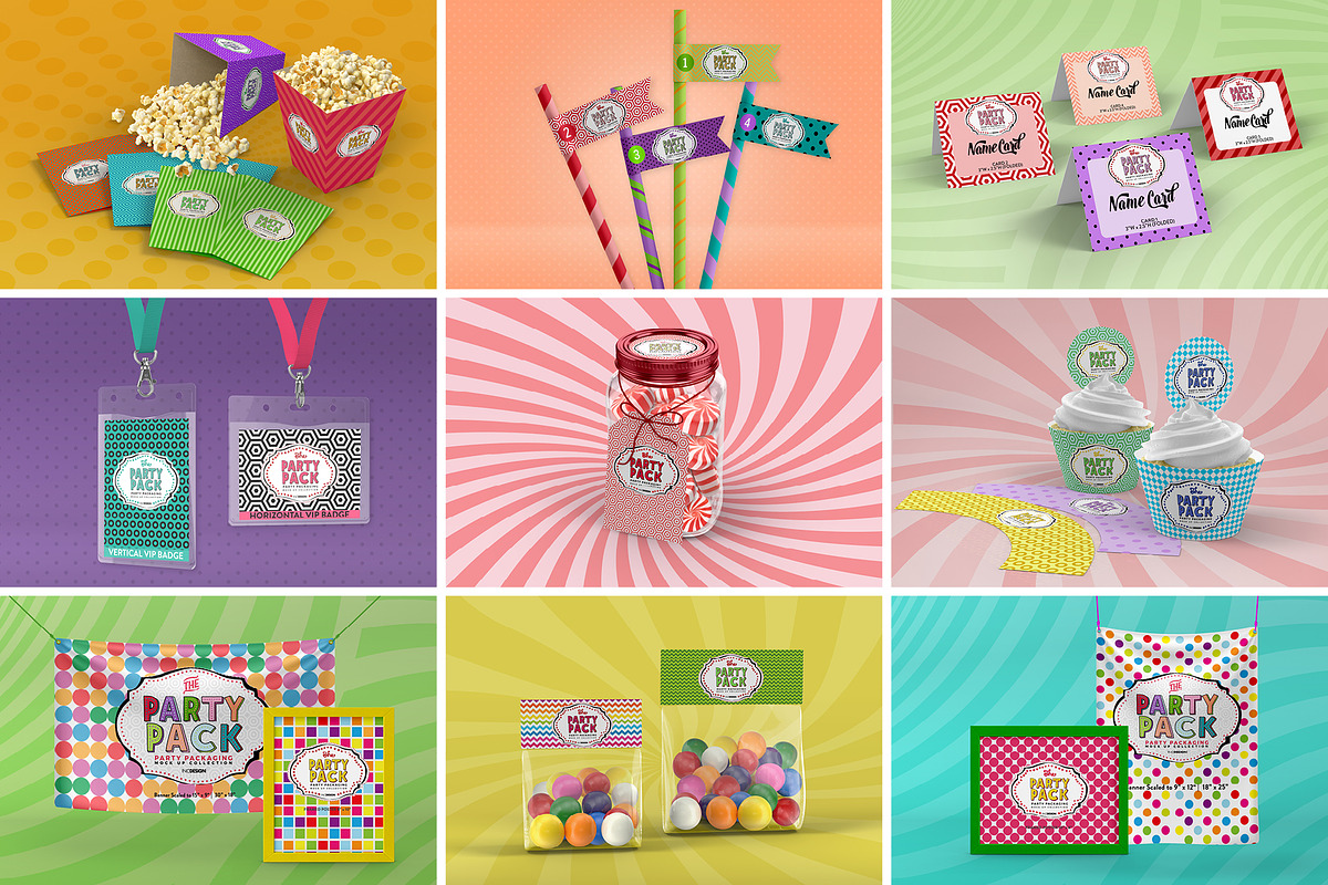 BUNDLE: Party Packaging Mockups, a Cups & Container Mockup by INCDesign (Photo 6 of 11)