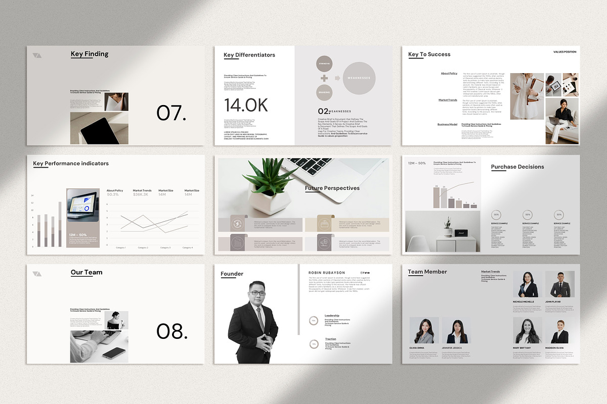 Minimal Business Plan Presentation, a Presentation Template by Studio Industry (Photo 11 of 16)