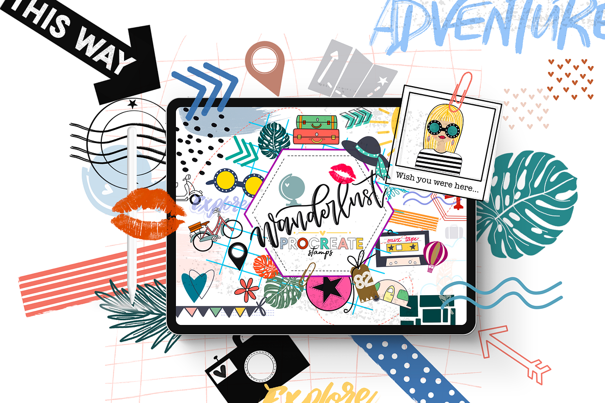 Wanderlust Stamp Pack/Procreate