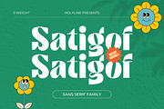 Satigof - Display Family, a Sans Serif Font by Holyline Design (Thumbnail 1 of 16)