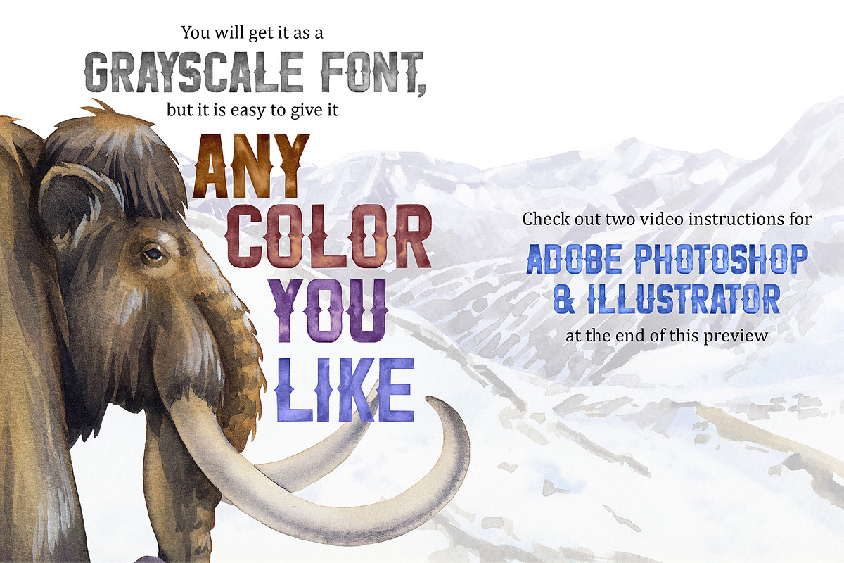 Ice Age - installable SVG font, a Sans Serif Font by Ekaterina Glazkova (Photo 3 of 7)
