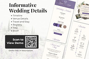 Lavender Wedding Website Invitation, a Landing Page Template by Everyday Perfection (Thumbnail 3 of 12)