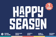 Happy Season Font Family, a Sans Serif Font by Asenbayu (Thumbnail 1 of 14)