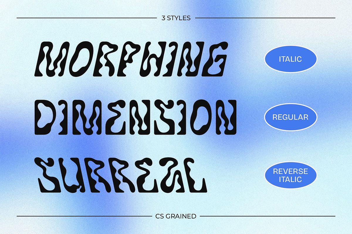 CS Grained – Psychedelic Font, a Sans Serif Font by Craft Supply Co. (Photo 4 of 8)