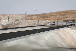 Mountain Terrain With Highway