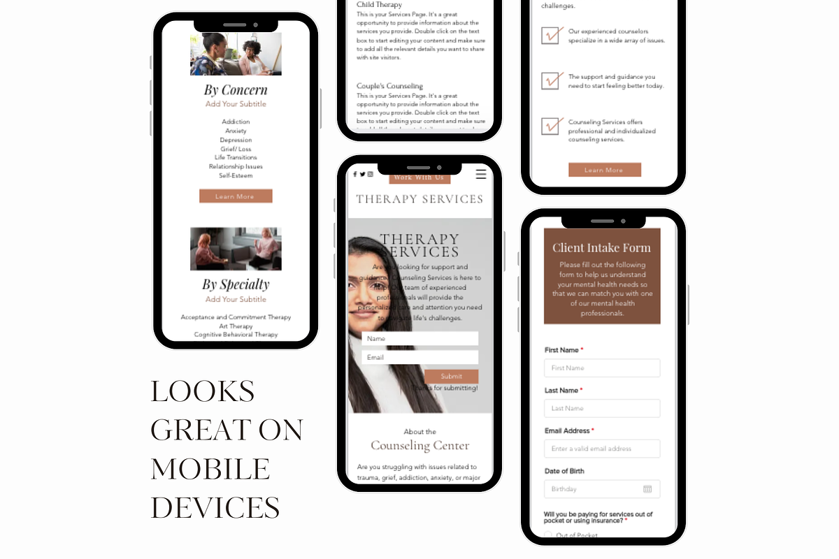 Mental Health WIX Website Template, a Wix Template by CreatedbyVision LLC (Photo 6 of 10)