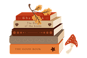 Cozy Autumn Books Vector Clipart Set, a Seasonal Illustration by uStickery (Thumbnail 8 of 8)