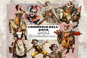 COMMEDIA DELL' ARTE CLIPART SET, a Person Illustration by Daring Digies (Thumbnail 1 of 8)