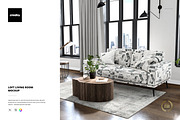 Loft Living Room Mockup Set, a Household Mockup by creatsy2 (Thumbnail 2 of 8)