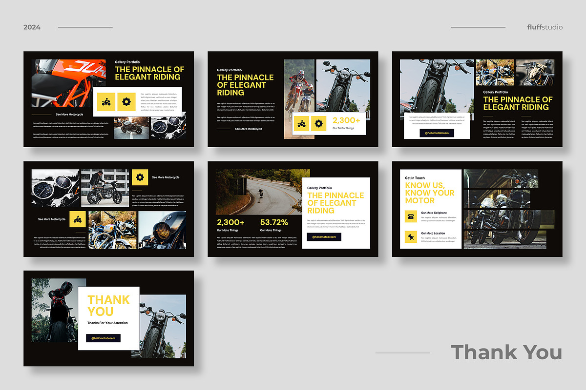 Motorcycle Powerpoint Template, a Presentation Template by fluffstudio (Photo 4 of 4)
