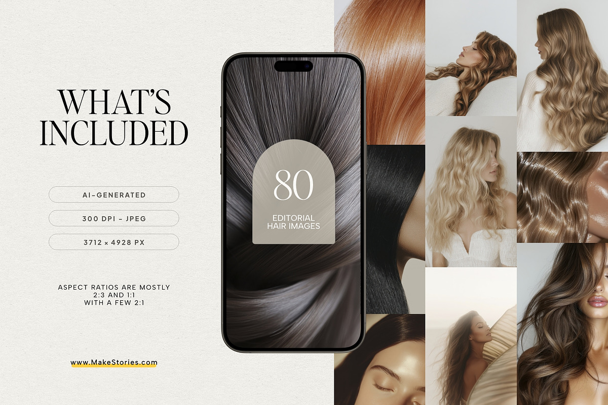 80 Dreamy Hair Stock Images, a Beauty & Fashion Photo by Make Stories Studio (Photo 9 of 11)