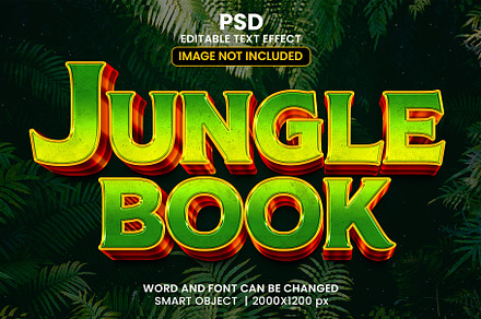 Jungle book 3D Text Effect PSD, a Layer Style Add-On by bdrobin