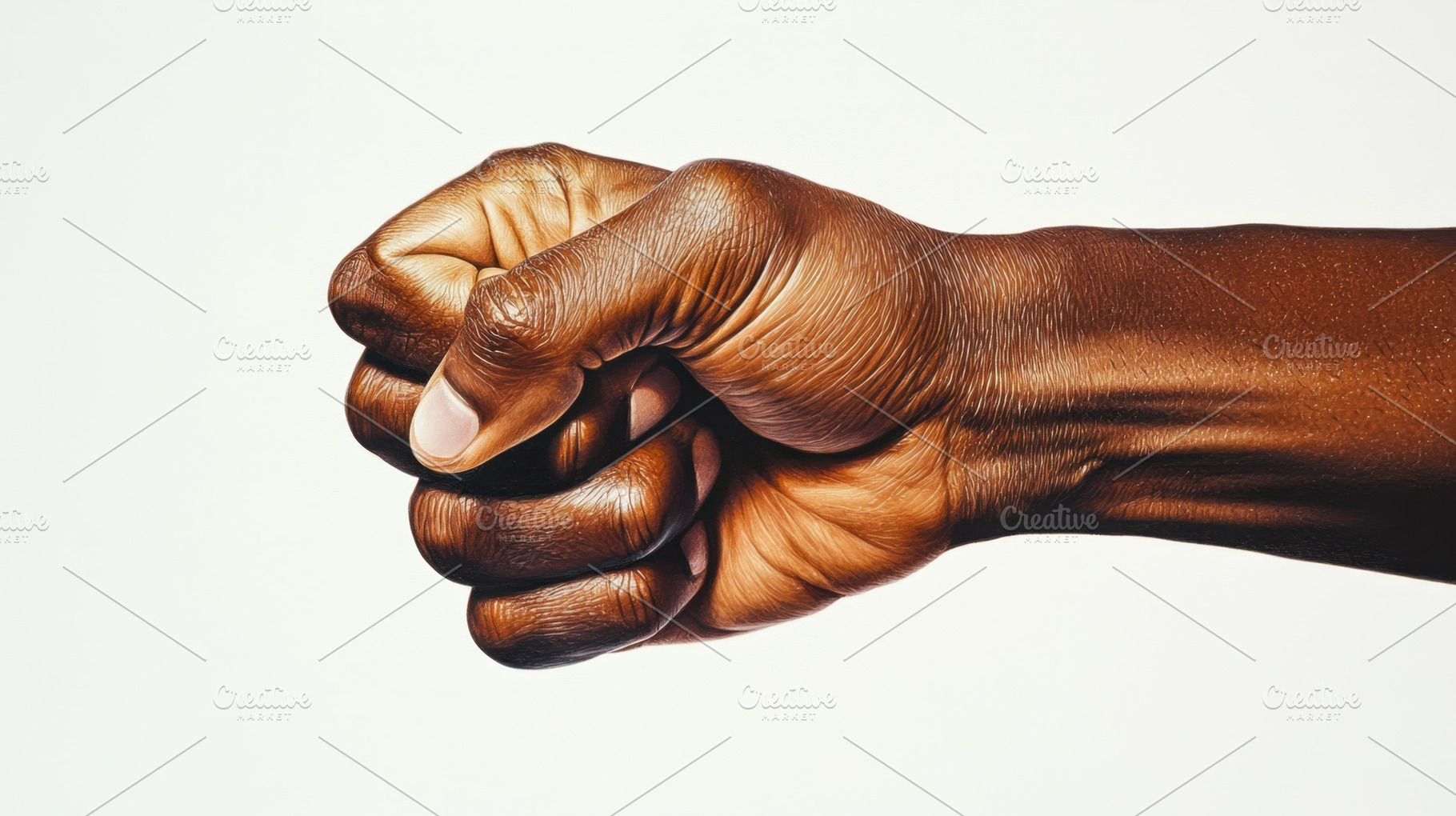 Fist gesture shown, a Photo by Beautiful things