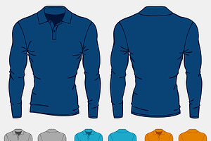 Set Of Long Sleeve Shirts For Men.