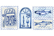 Hand drawn Amalfi coast postage, a Food Illustration by Zimages (Thumbnail 1 of 3)