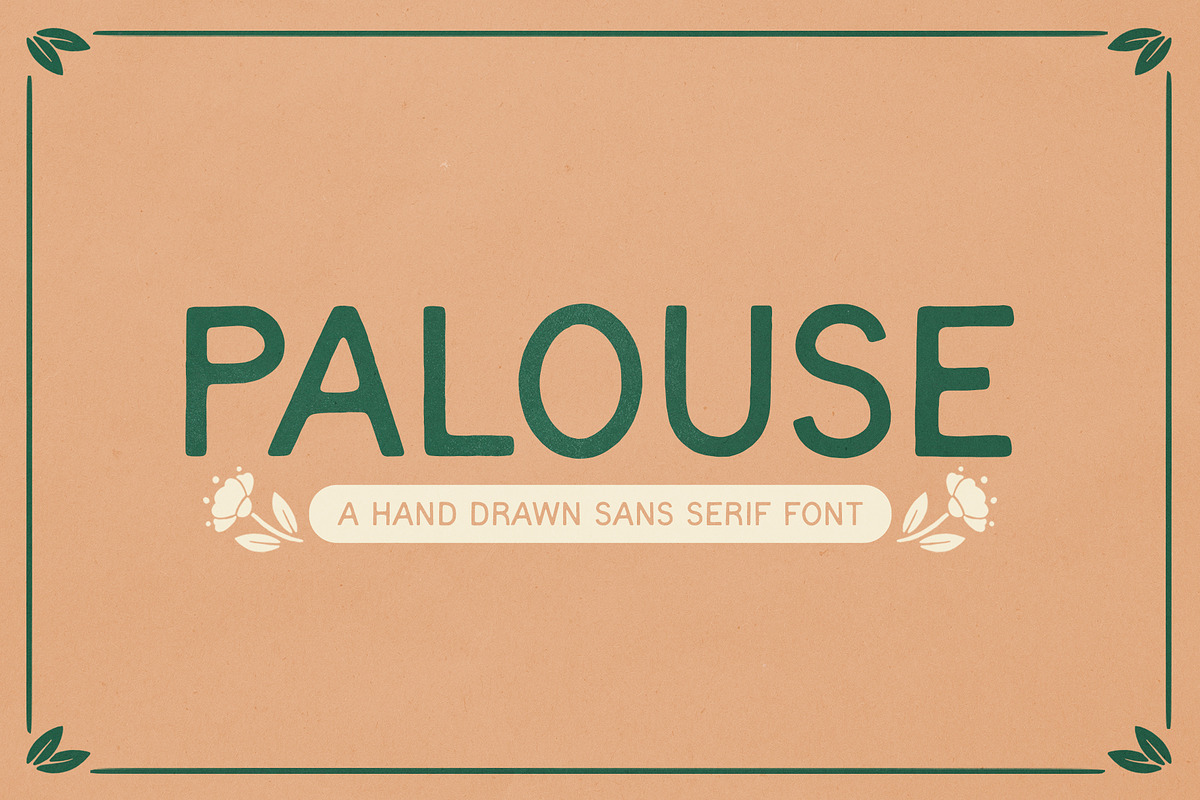 PALOUSE | Hand Drawn Sans Serif Font, a Sans Serif Font by Victory Garden Studio (Photo 1 of 3)