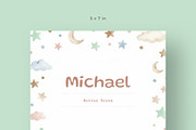 Minimal Birth Announcement Card, a Card Template by Filip Studio (Thumbnail 3 of 3)