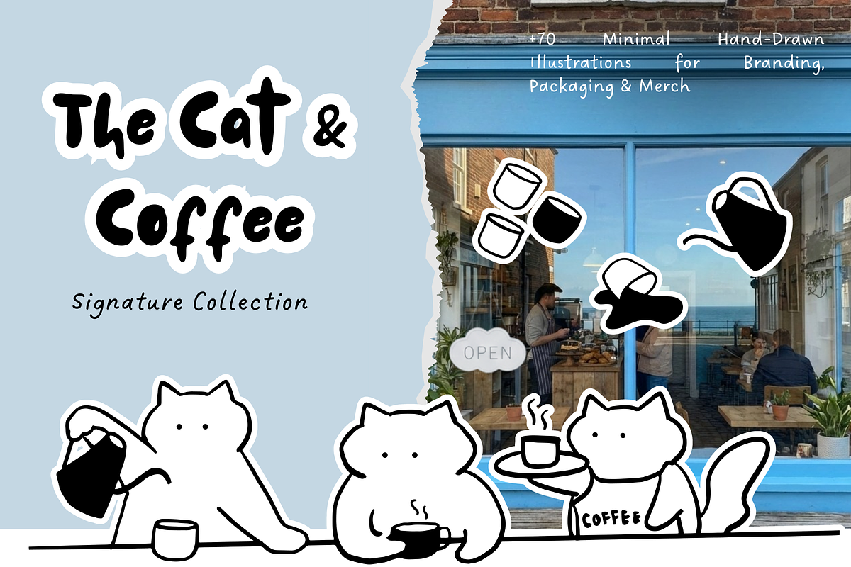 The Cat and Coffee Signature, a Food Illustration by The Journey Atelier (Photo 1 of 15)