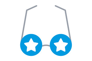 Star Glasses Flat Icon, a Duotone Icon by Pexelpy
