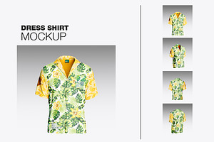 Hawaiian Short Sleeve Shirt Mockup, a Product Mockup by OneVectorStock