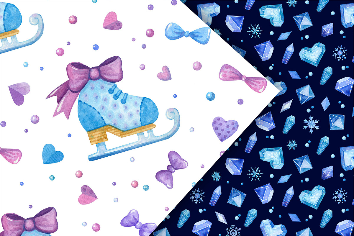 Frozen Tale Clipart & Patterns, an Illustration by Valin Malin (Photo 9 of 11)