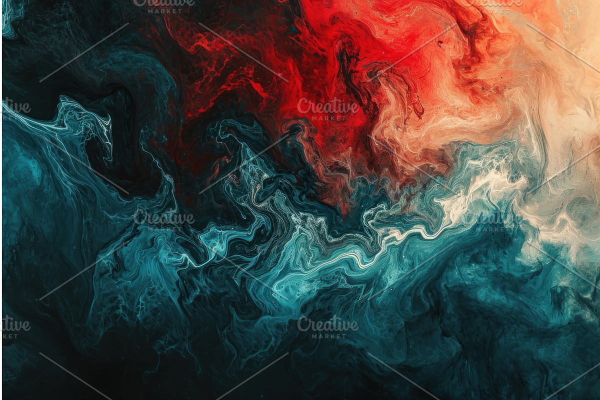 Unconventional Abstract oil green, an Illustration by Ylivdesign
