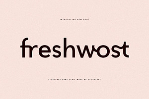 Freshwost Ligatures Sans Serif Font, a Sans Serif Font by Storytype Studio