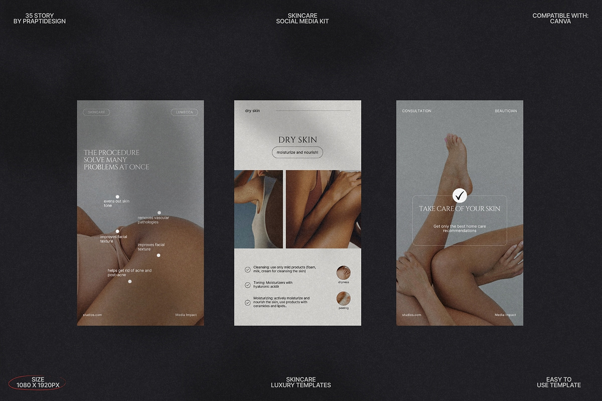 Neutral Skincare Story Templates preview 8