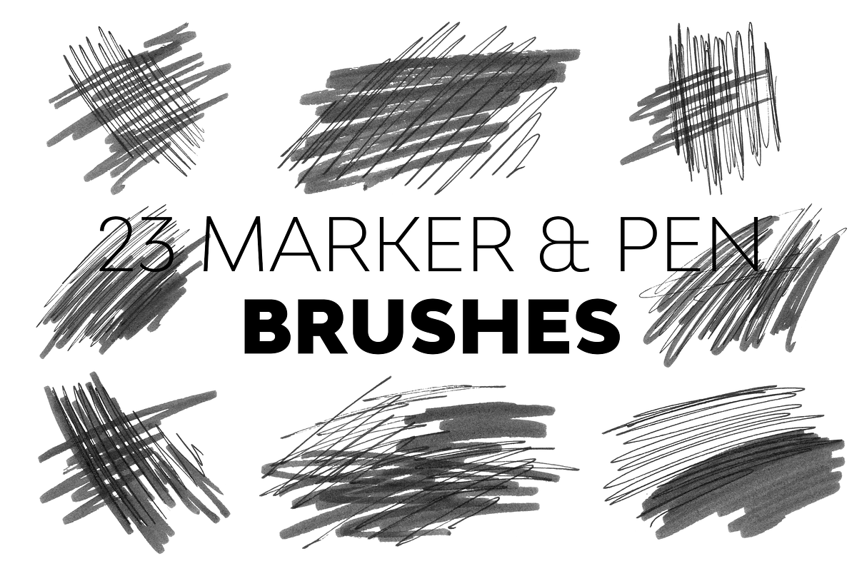 Marker & Pen Brushes, a Brush Add-On by UnicDesign