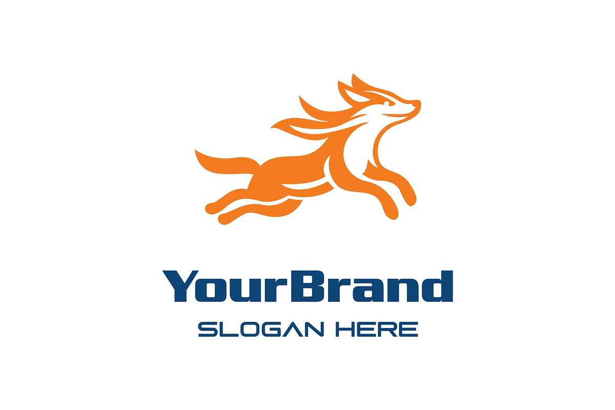 Jumping Fox Jackal Coyote Logo, a Branding & Logo Template by funpixel