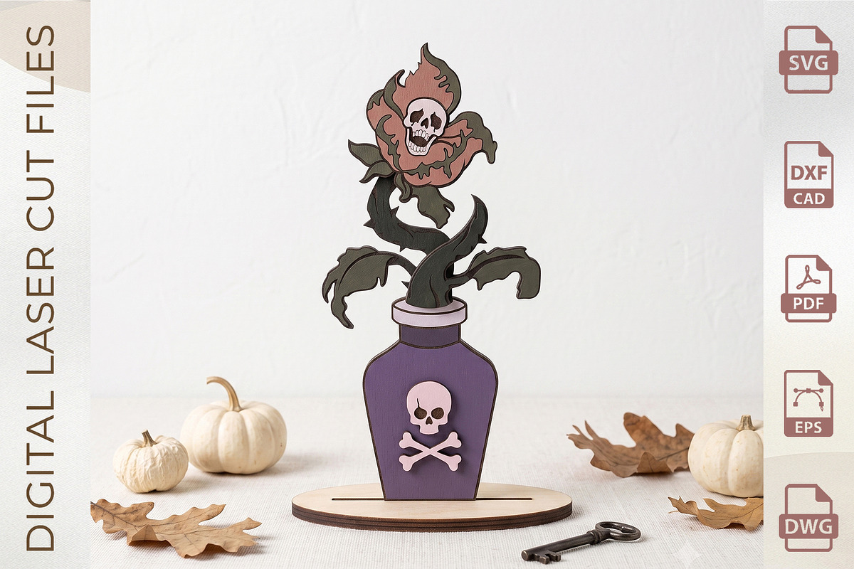 Spooky Monster Plant Bundle, an Object Graphic by WoodoraCut (Photo 6 of 6)