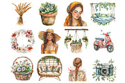 Watercolor Boho Summer ClipArt, an Illustration by Design Market (Thumbnail 4 of 9)